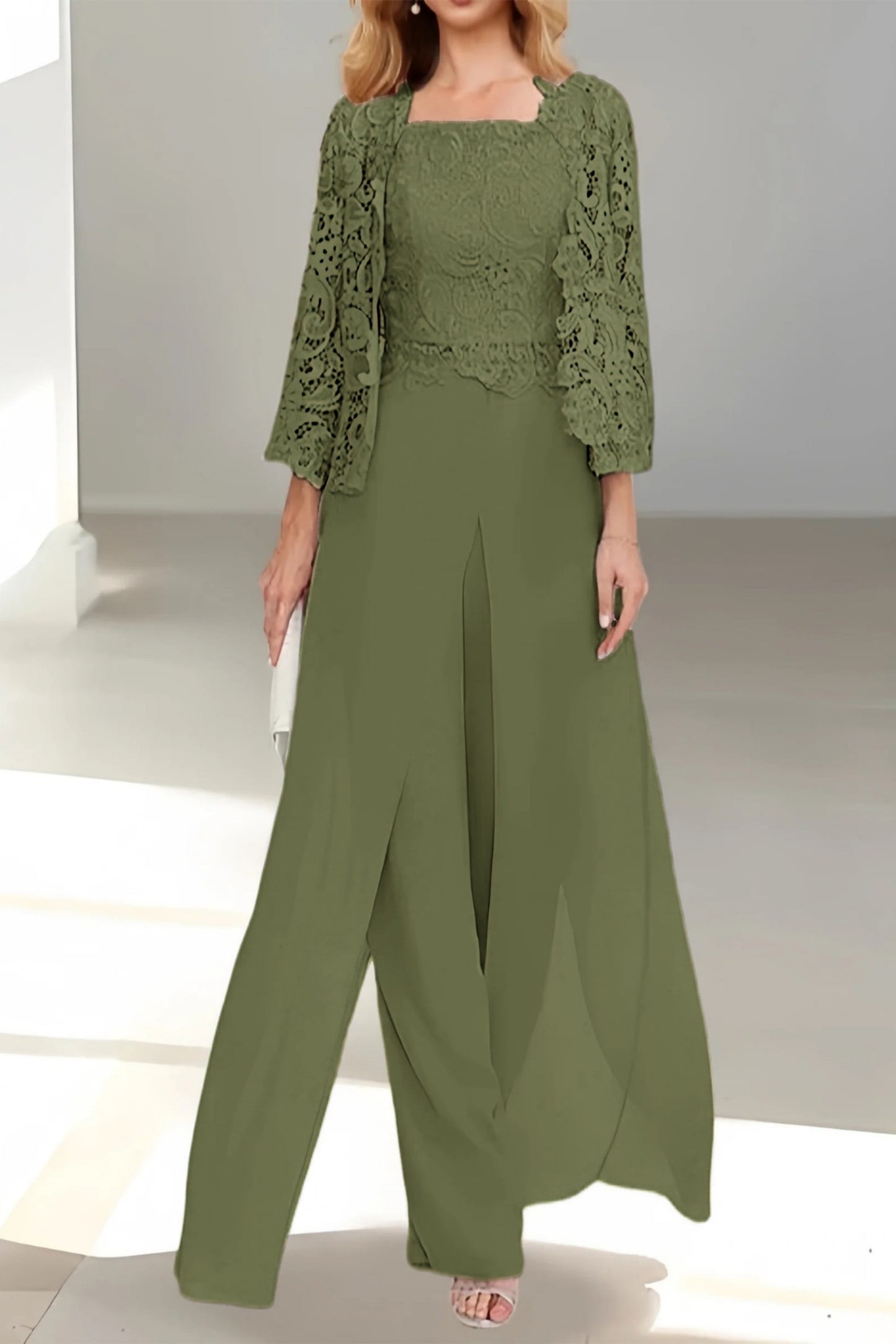 A-Line Floor Length Chiffon Mother of the Bride Dress CM0431