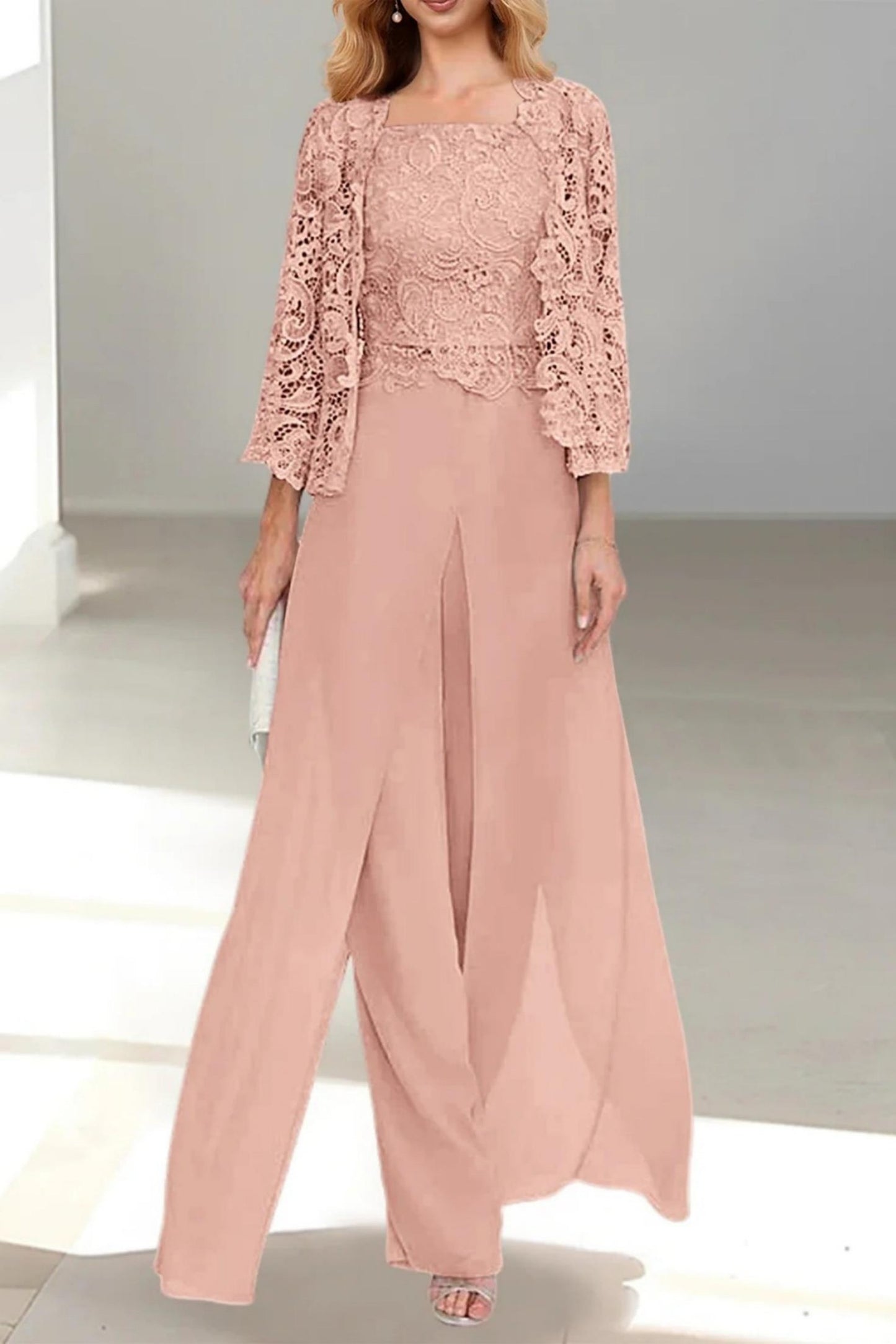A-Line Floor Length Chiffon Mother of the Bride Dress CM0431