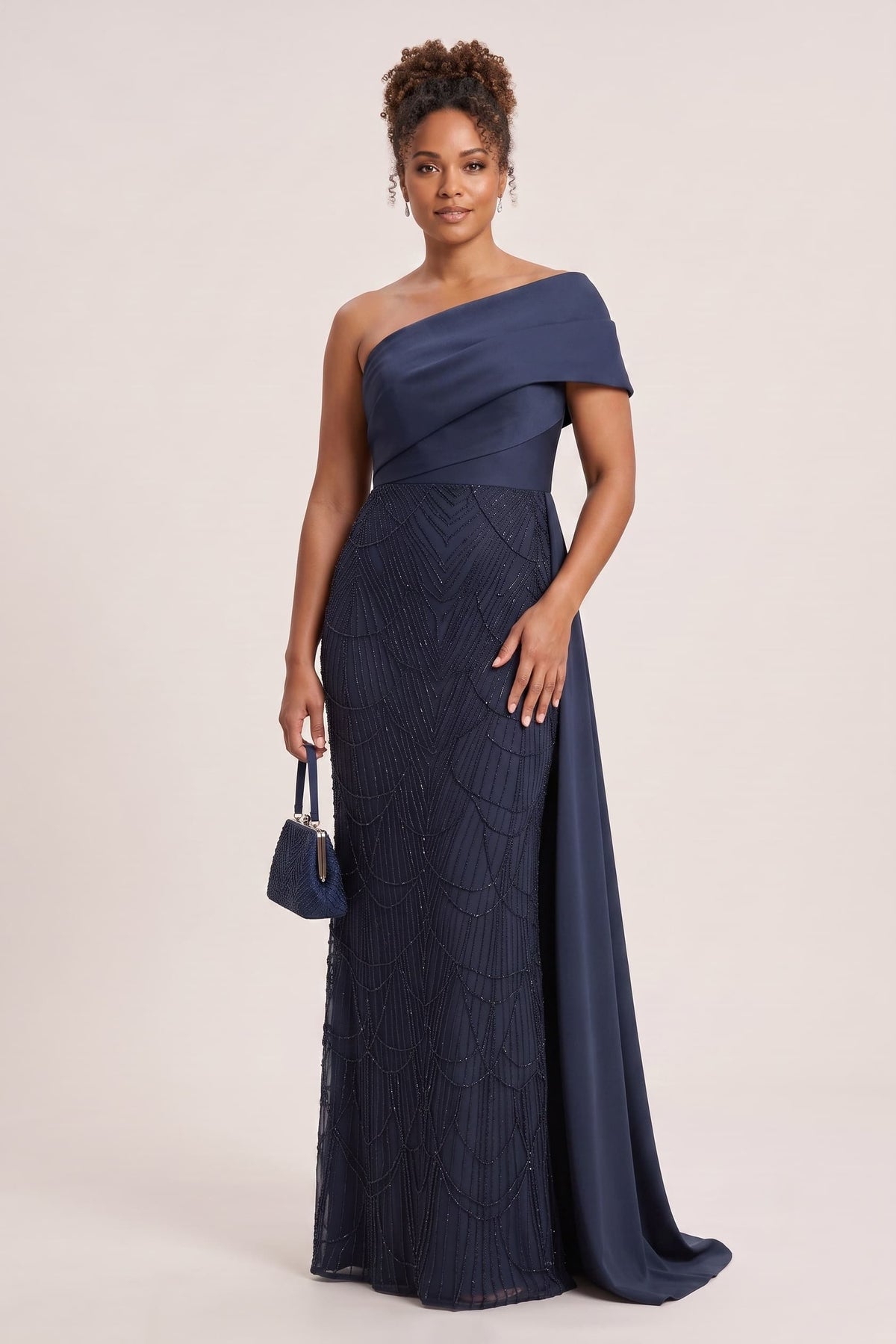 Sheath-Column Floor Length Satin Mother of the Bride Dress CM0438 - Grey - COCOMELODY