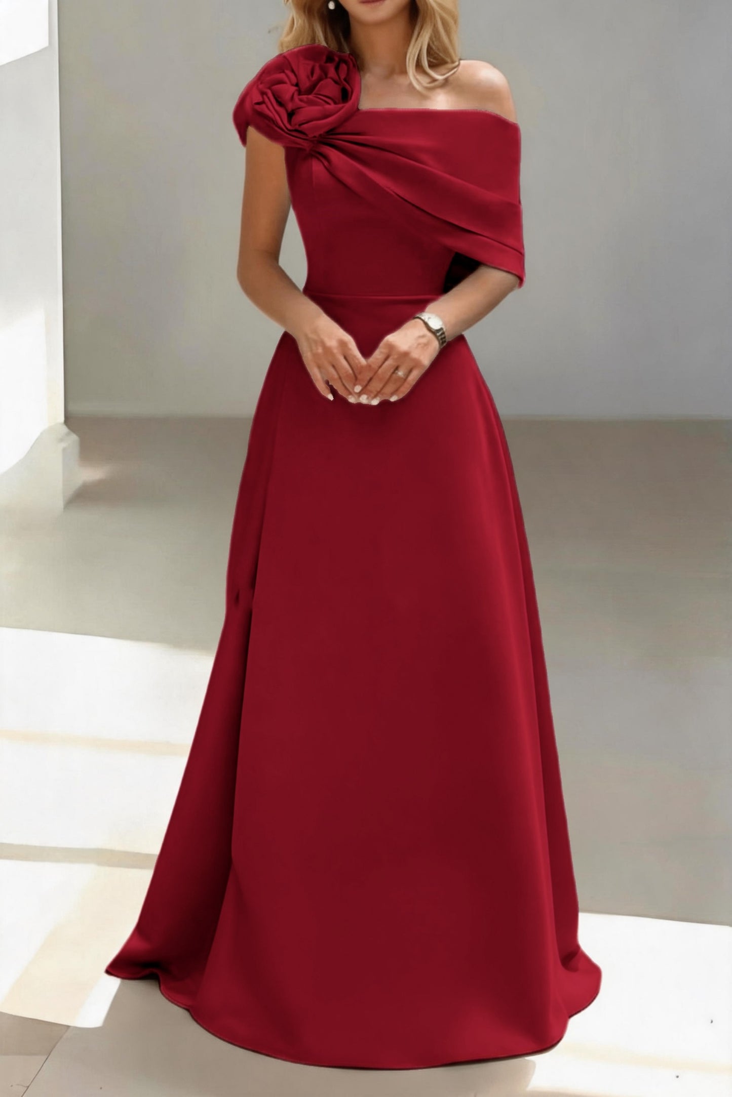 A-Line Floor Length Chiffon Mother of the Bride Dress CM0452