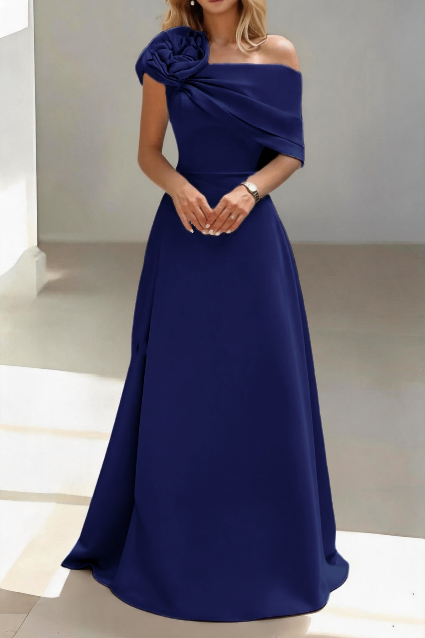 A-Line Floor Length Chiffon Mother of the Bride Dress CM0452