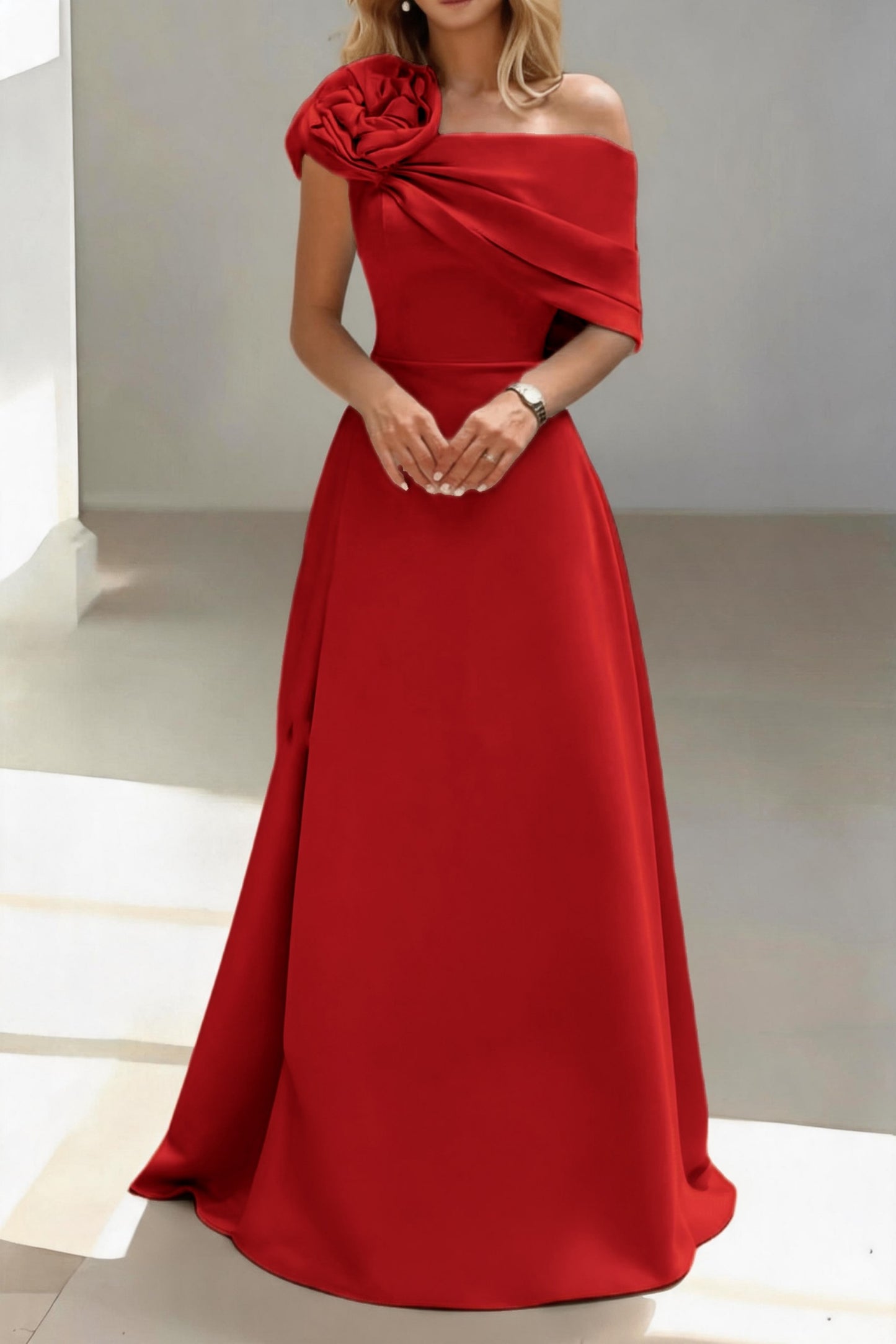 A-Line Floor Length Chiffon Mother of the Bride Dress CM0452