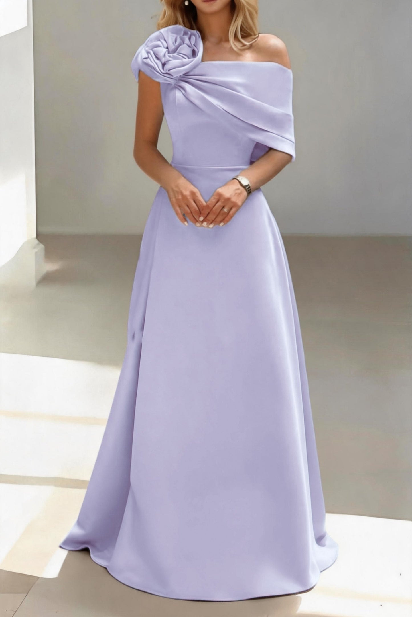 A-Line Floor Length Chiffon Mother of the Bride Dress CM0452