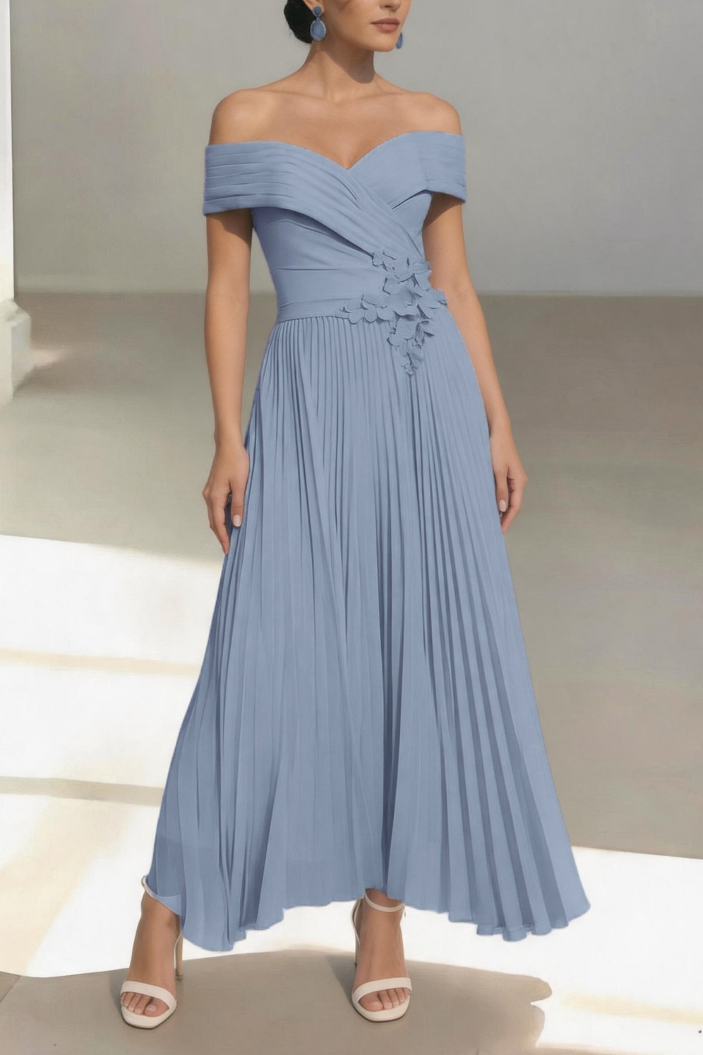 A-Line Ankle Length Chiffon Mother of the Bride Dress CM0457