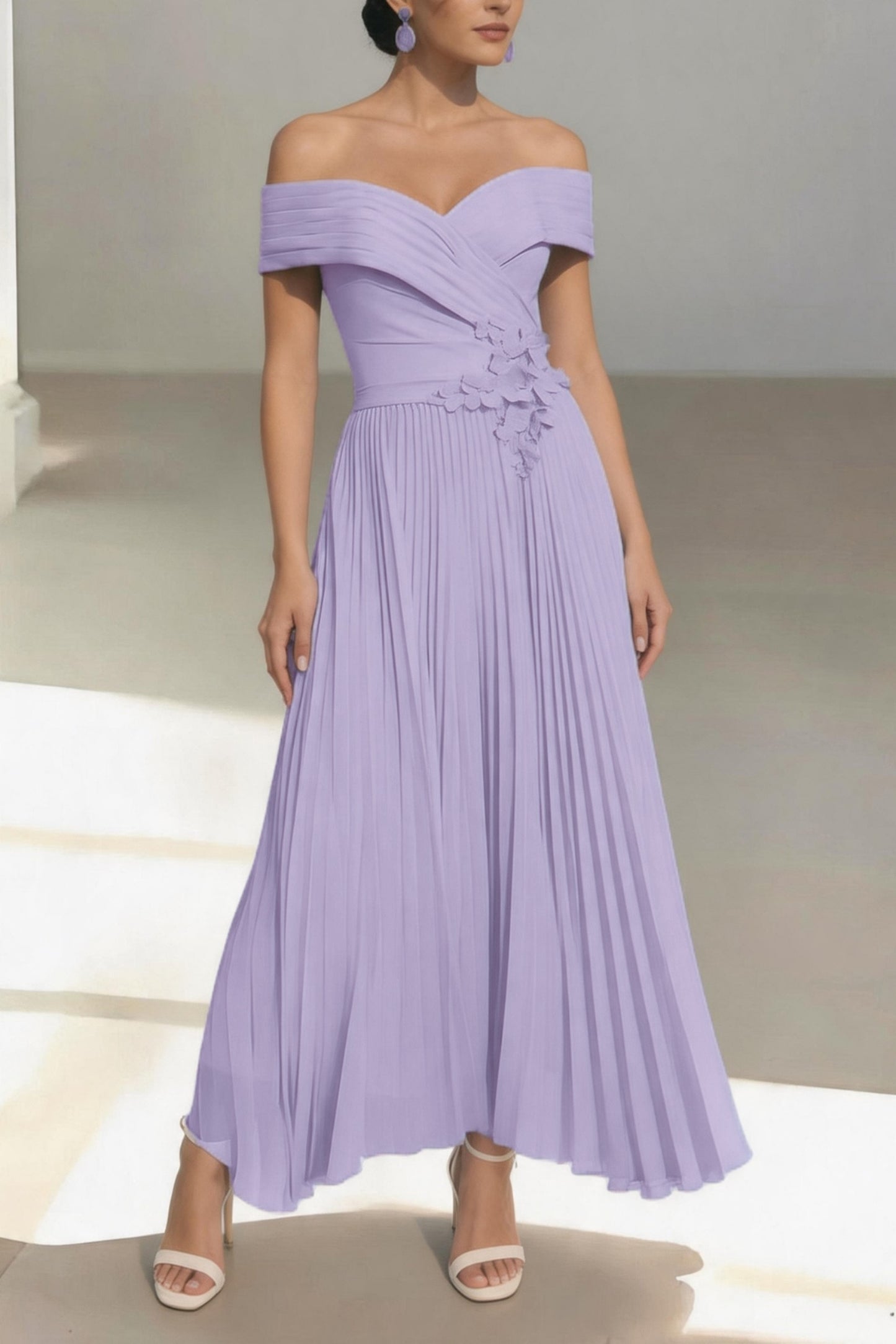 A-Line Ankle Length Chiffon Mother of the Bride Dress CM0457