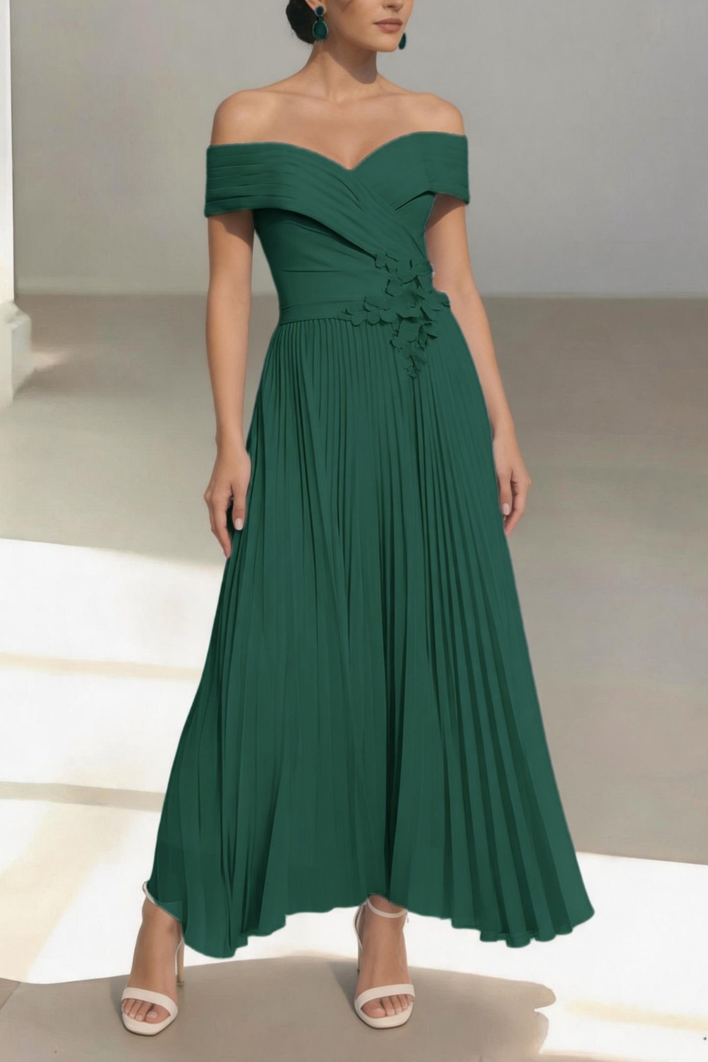 A-Line Ankle Length Chiffon Mother of the Bride Dress CM0457