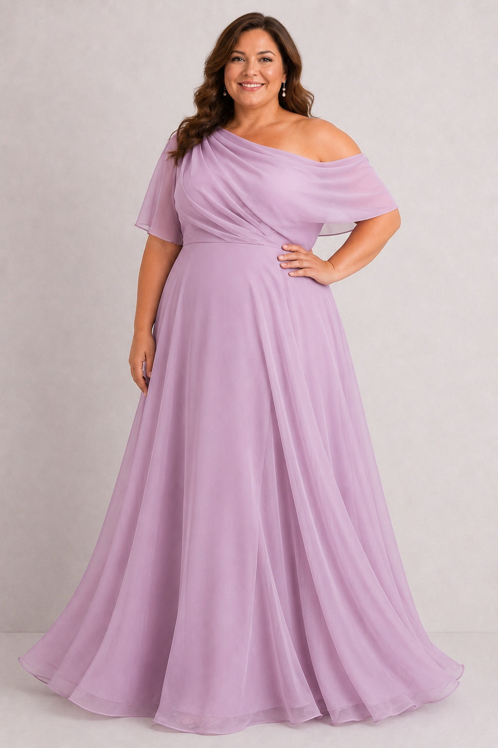 A-Line Floor Length Chiffon Mother of the Bride Dress CM0469