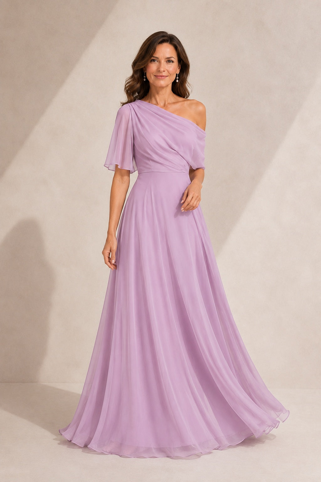 A-Line Floor Length Chiffon Mother of the Bride Dress CM0469
