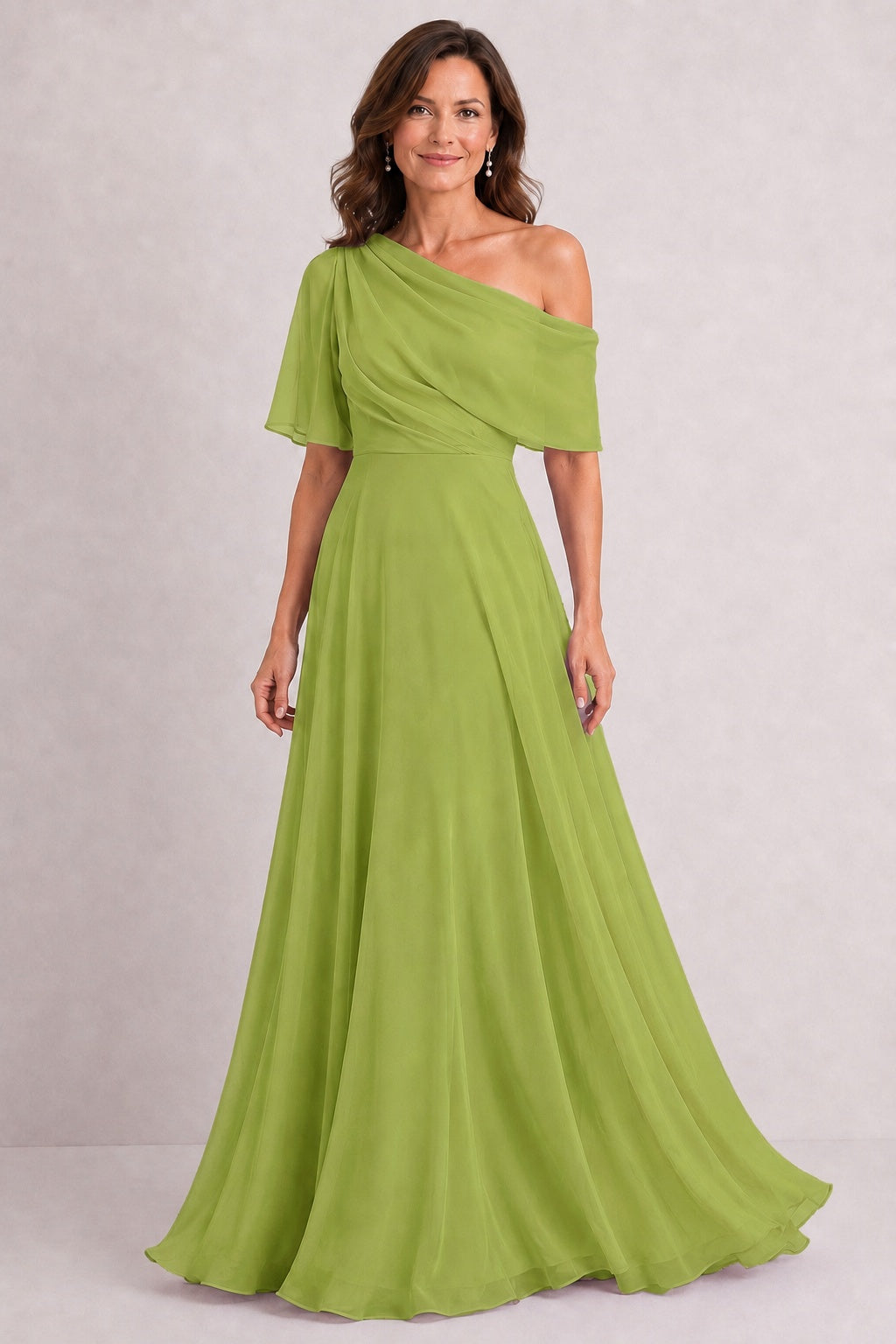 A-Line Floor Length Chiffon Mother of the Bride Dress CM0469