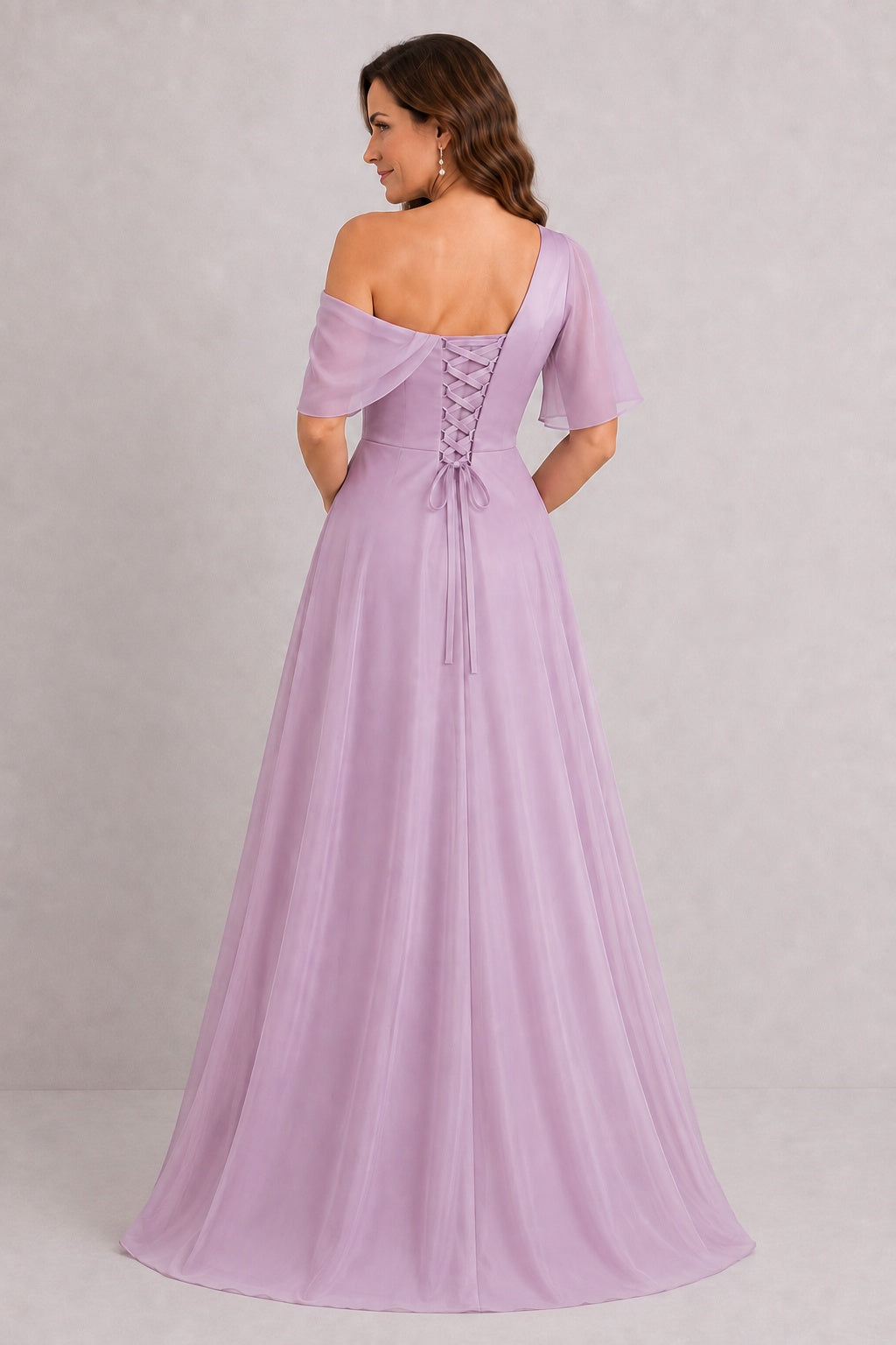 A-Line Floor Length Chiffon Mother of the Bride Dress CM0469