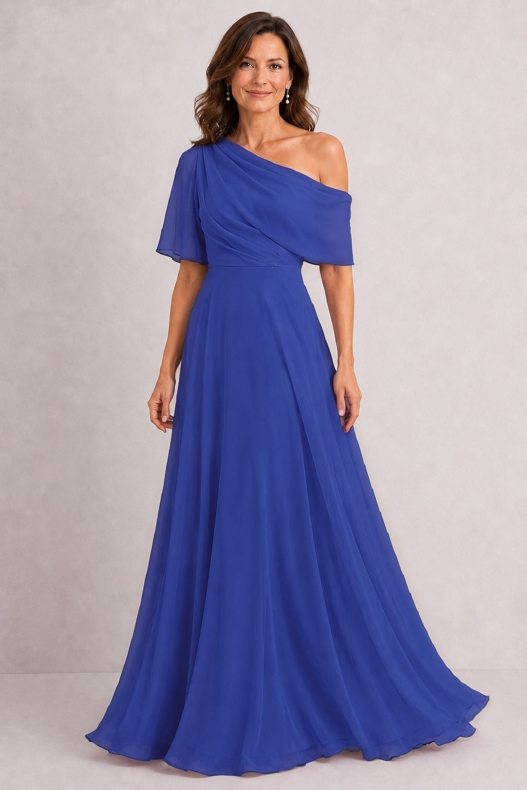 A-Line Floor Length Chiffon Mother of the Bride Dress CM0469