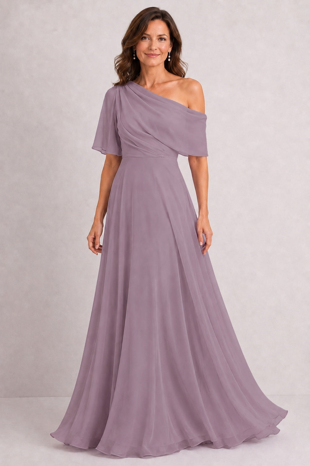 A-Line Floor Length Chiffon Mother of the Bride Dress CM0469