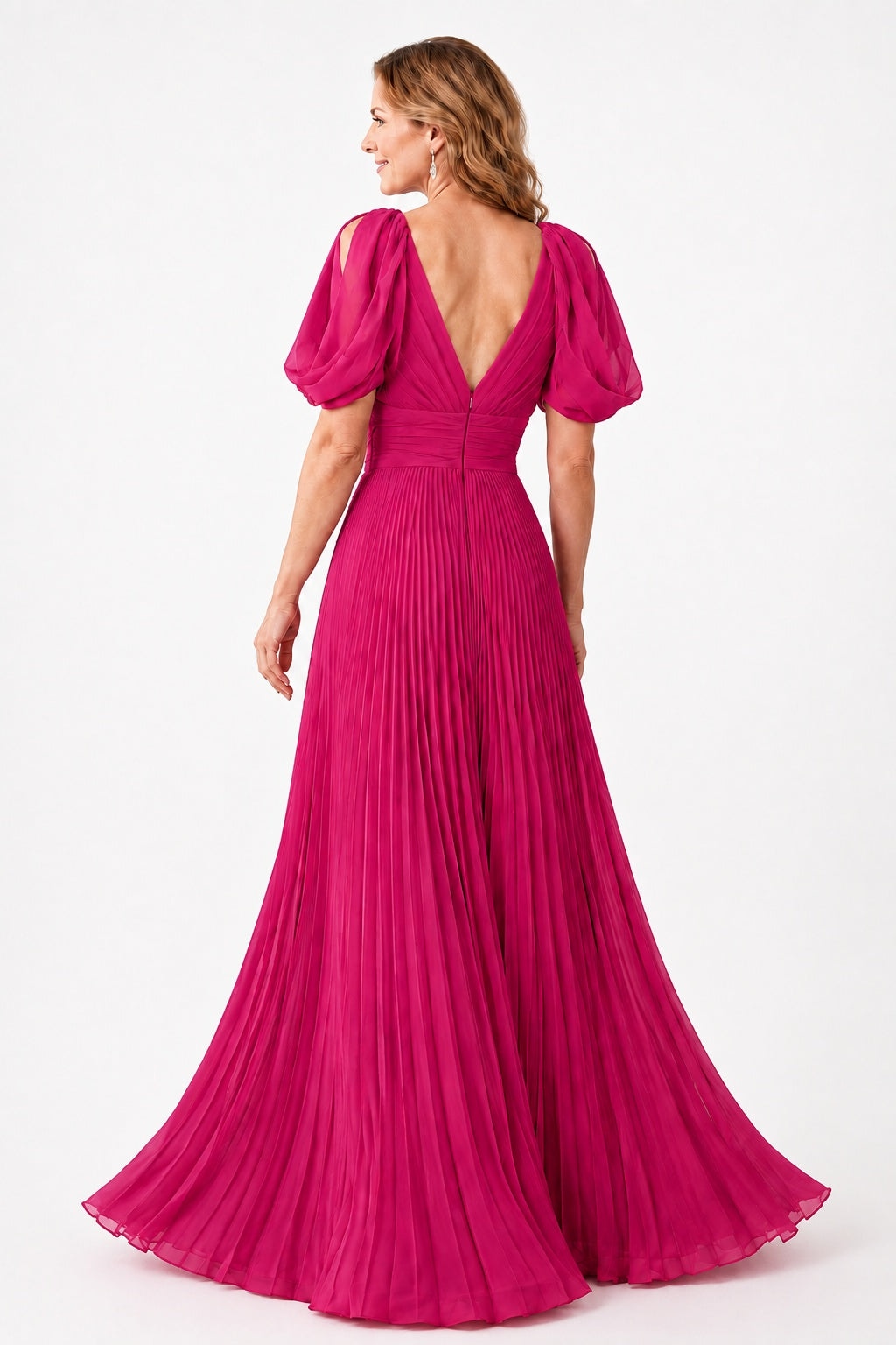 A-Line Floor Length Chiffon Mother of the Bride Dress CM0474