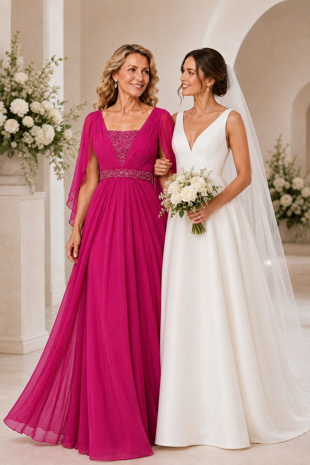 A-Line Floor Length Chiffon Mother of the Bride Dress CM0475