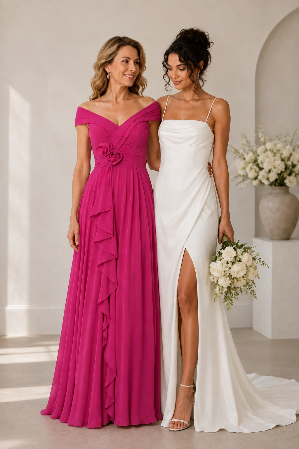A-Line Floor Length Chiffon Mother of the Bride Dress CM0476