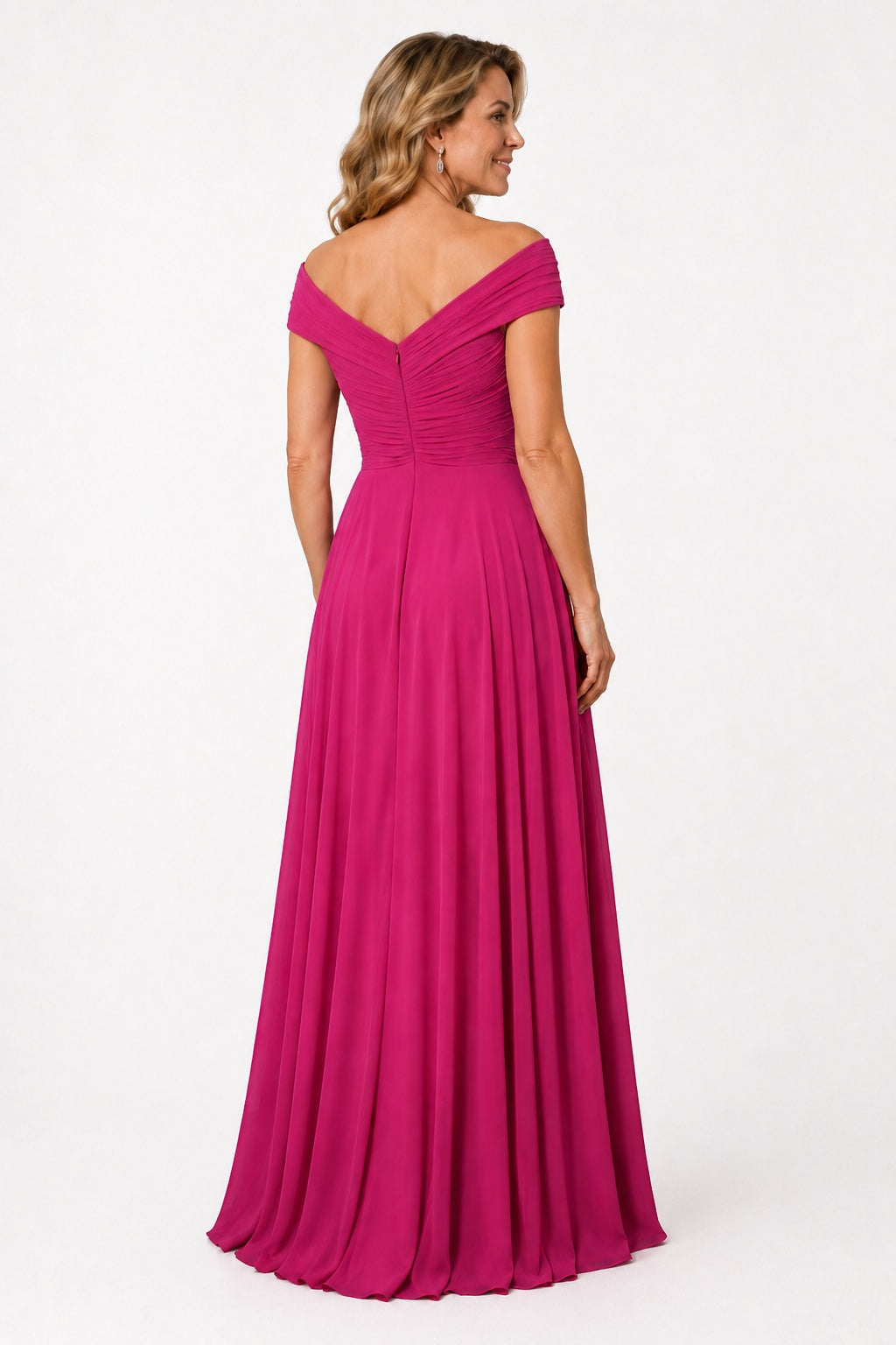 A-Line Floor Length Chiffon Mother of the Bride Dress CM0476