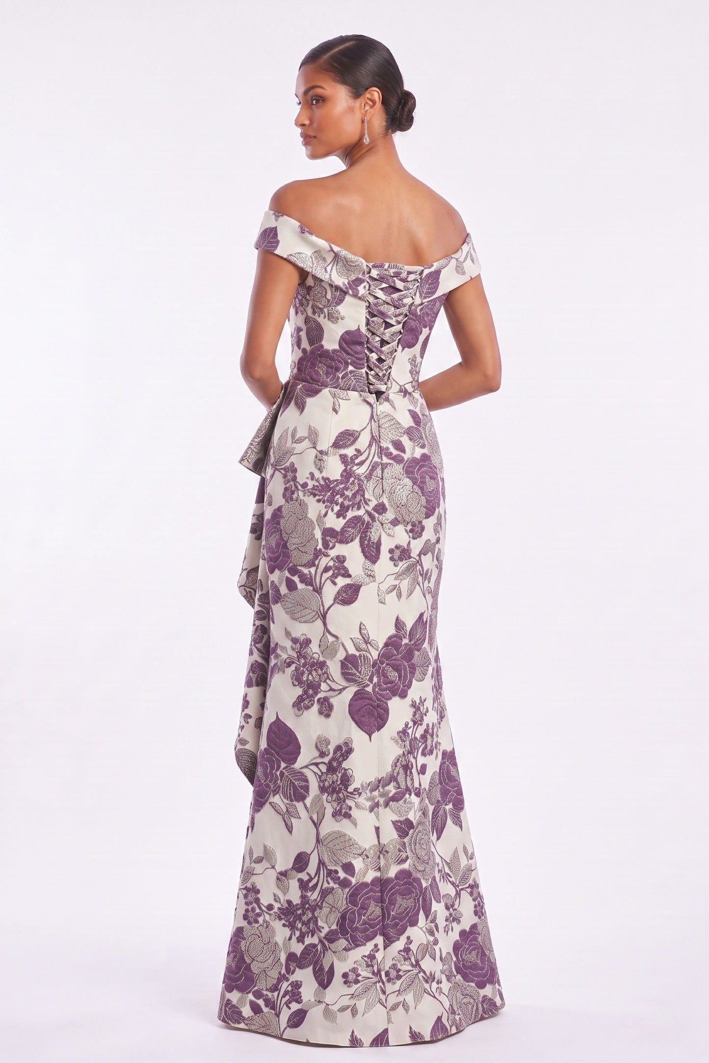 Sheath-Column Floor Length Jacquard Mother of the Bride Dress CM0484