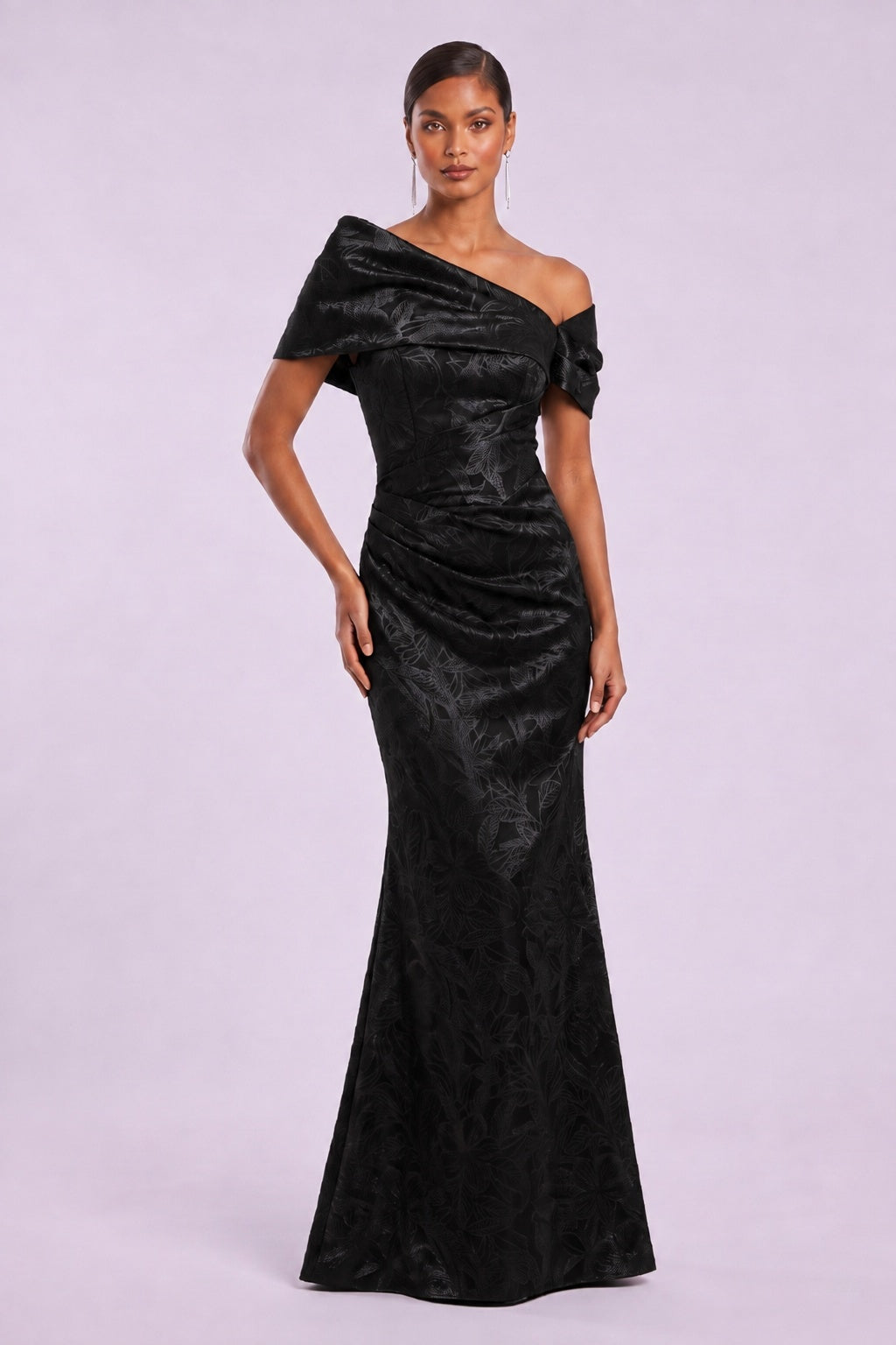 Sheath-Column Floor Length Jacquard Mother of the Bride Dress CM0487