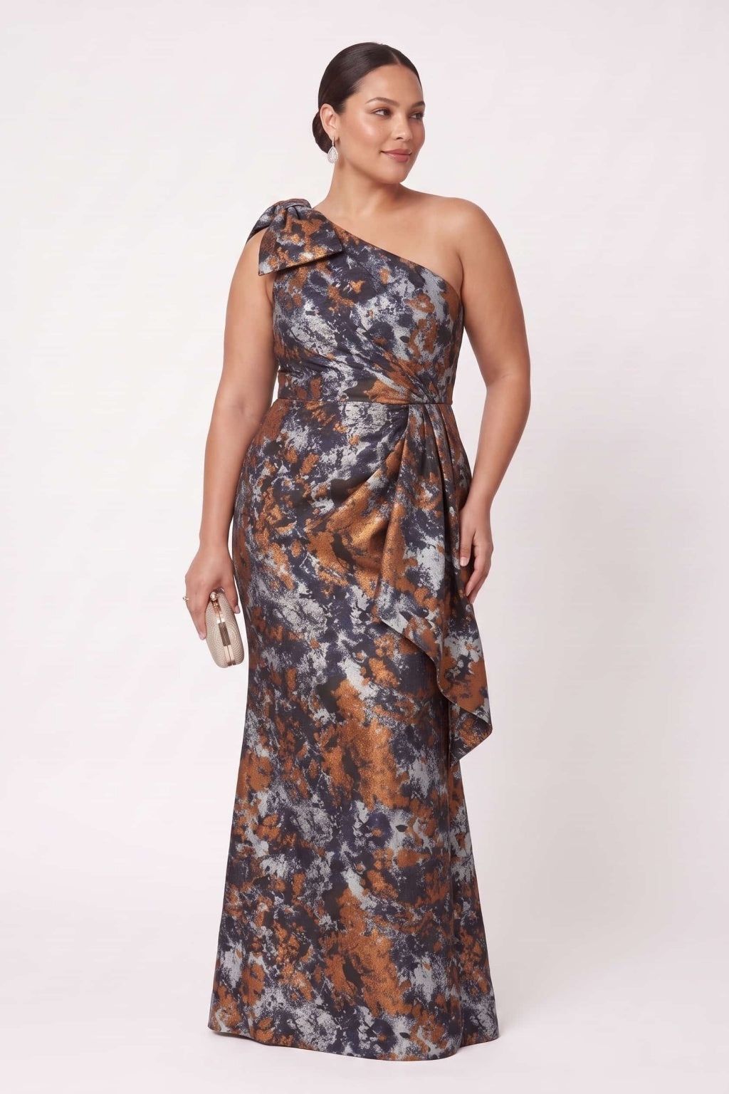 Sheath-Column Floor Length Jacquard Mother of the Bride Dress CM0489