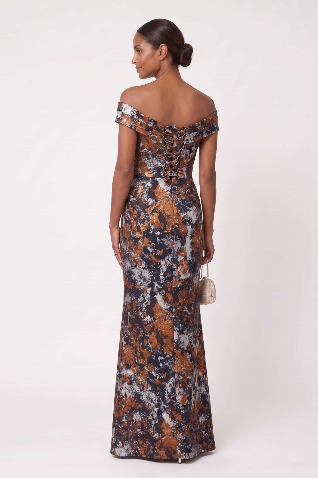 Sheath-Column Floor Length Jacquard Mother of the Bride Dress CM0490