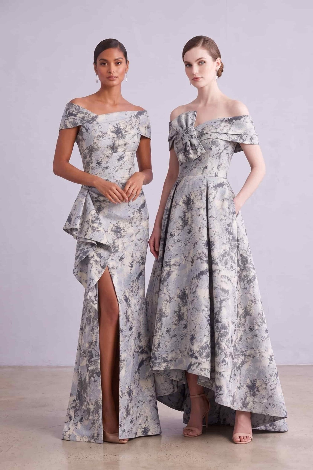 Sheath-Column Floor Length Jacquard Mother of the Bride Dress CM0494