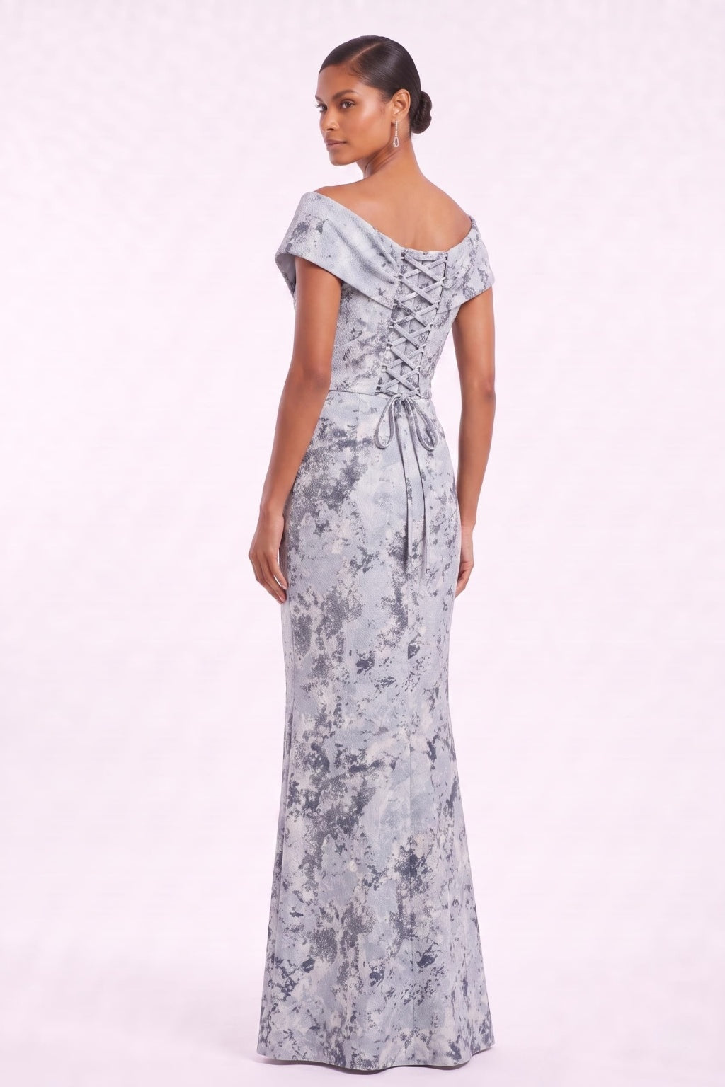 Sheath-Column Floor Length Jacquard Mother of the Bride Dress CM0495