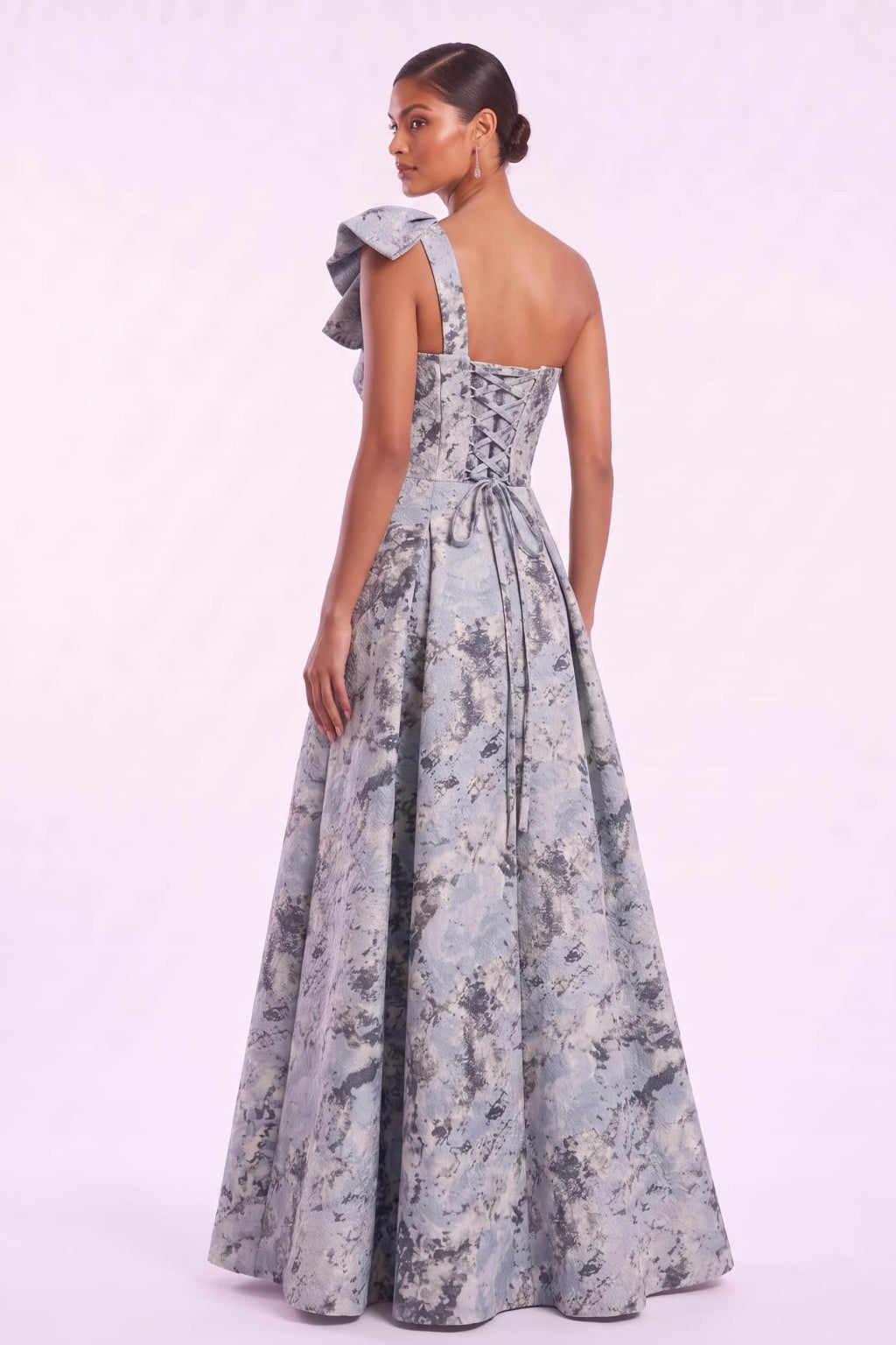A-Line Floor Length Jacquard Mother of the Bride Dress CM0496