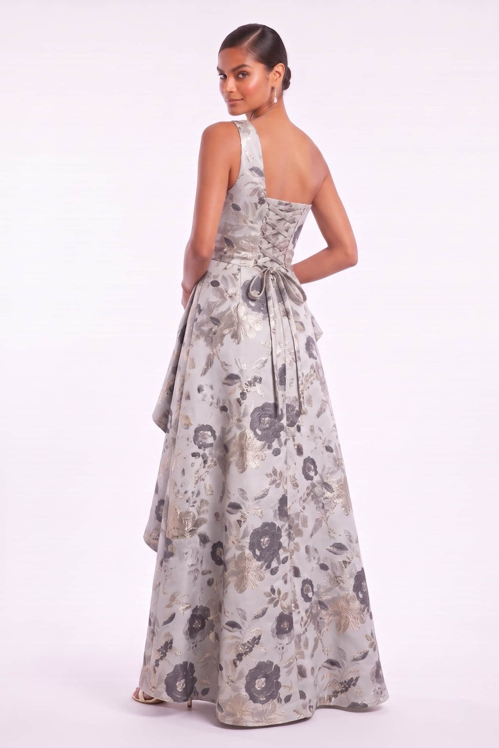 A-Line Floor Length Jacquard Mother of the Bride Dress CM0498