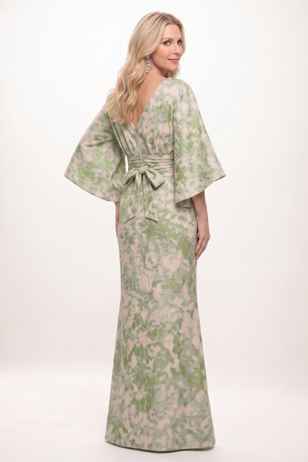 Sheath-Column Floor Length Jacquard Mother of the Bride Dress CM0501