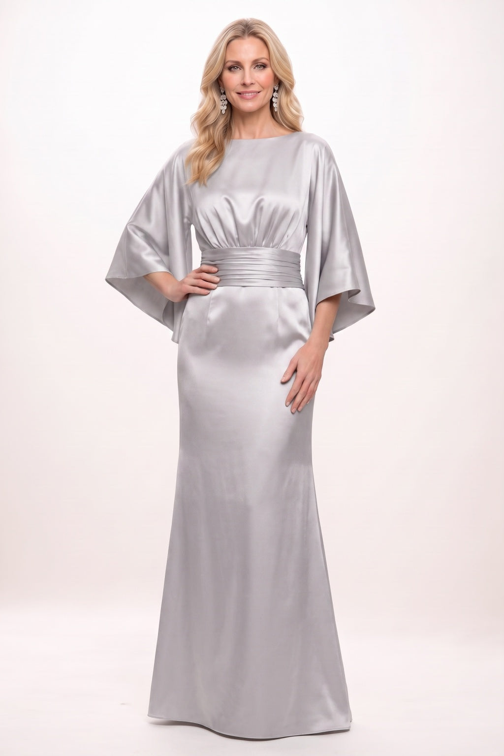 Sheath-Column Floor Length Jacquard Mother of the Bride Dress CM0501