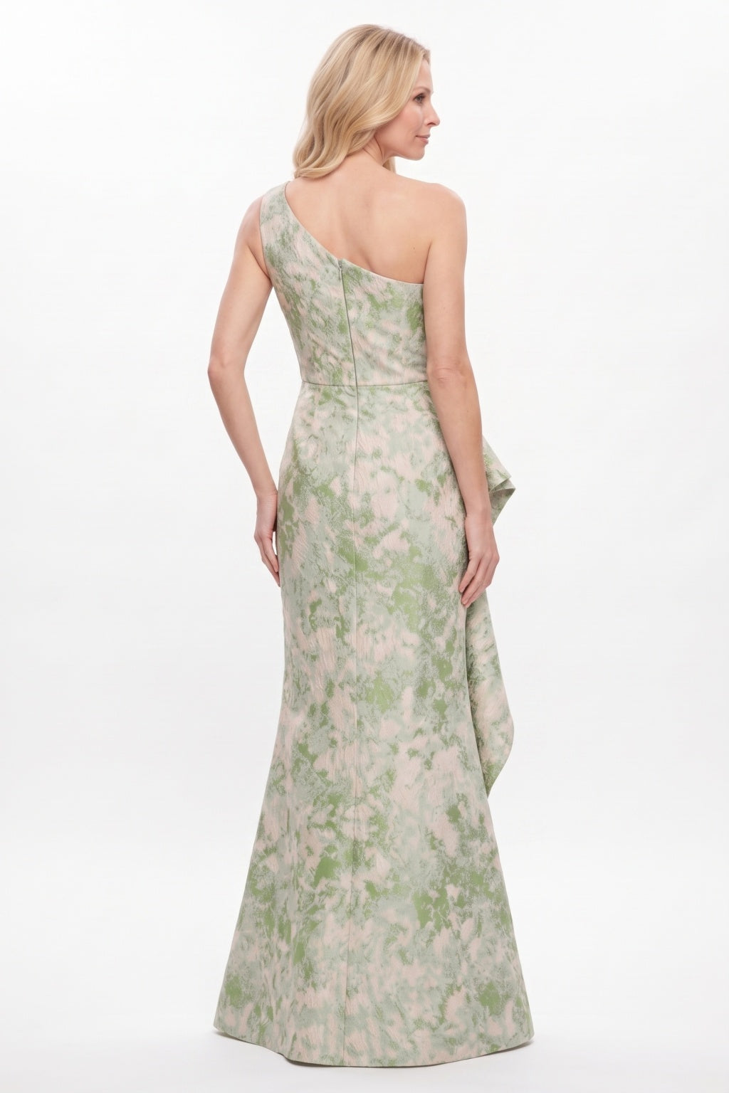 Trumpet-Mermaid Floor Length Jacquard Mother of the Bride Dress CM0504