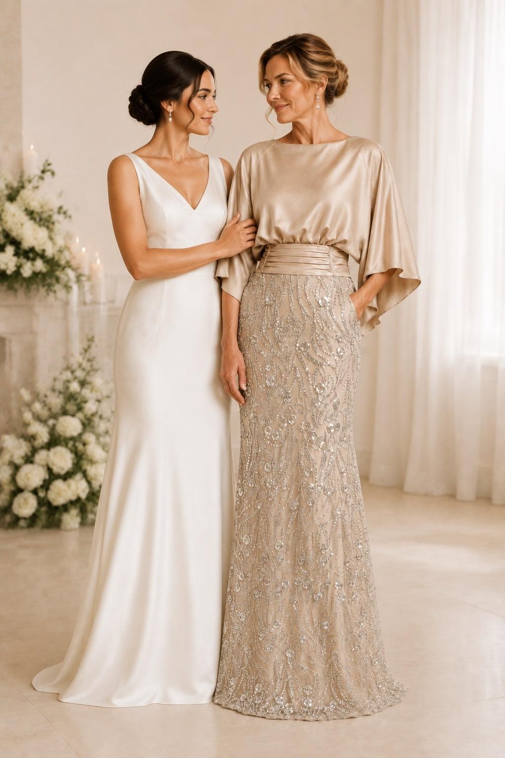 Trumpet-Mermaid Floor Length Stretch Satin Mother of the Bride Dress CM0505