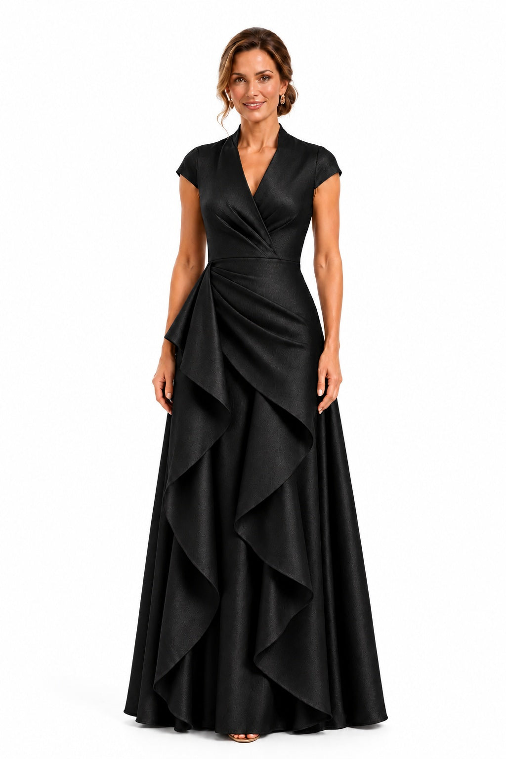 A-Line Floor Length Polyester Mother of the Bride Dress CM0516