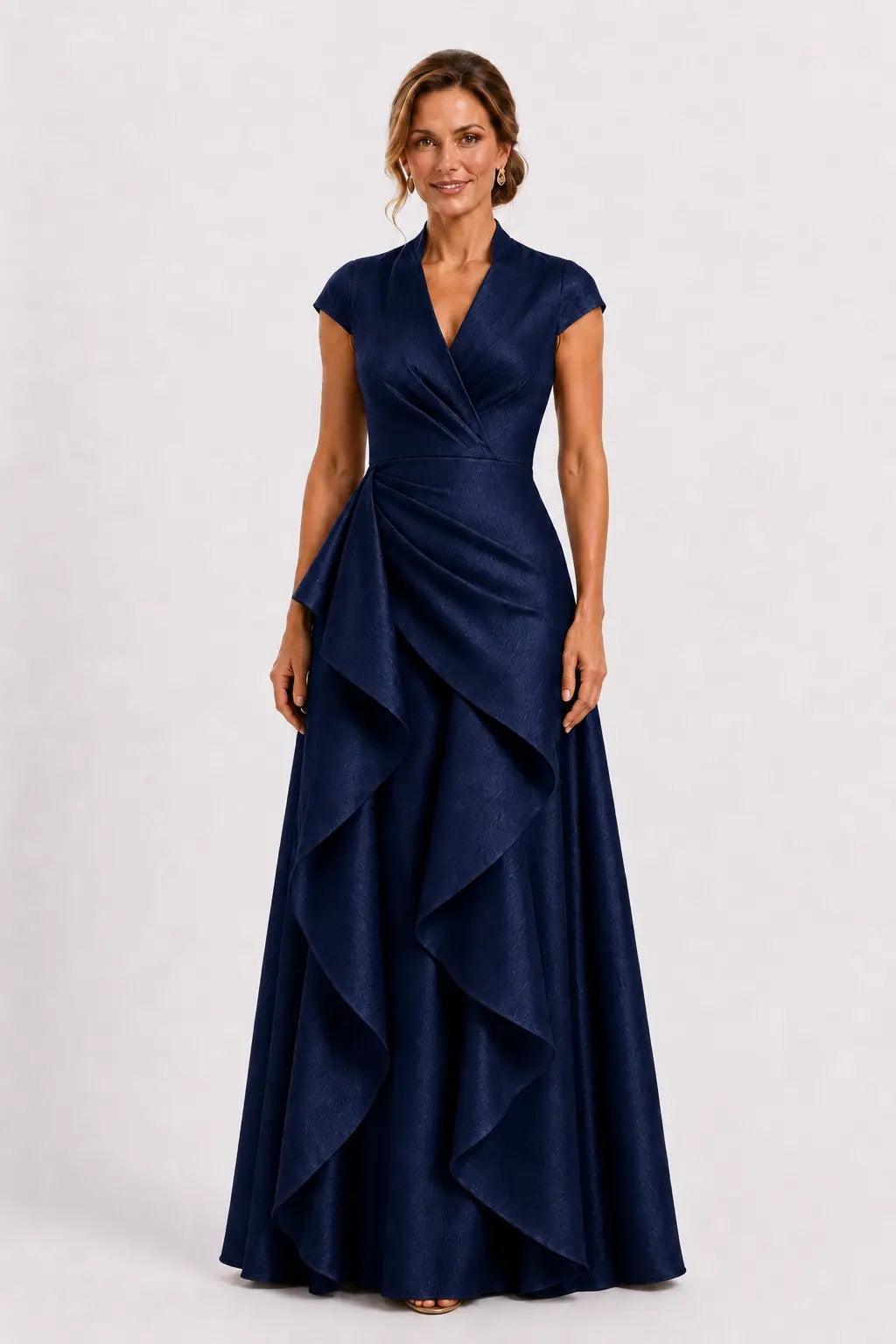 A-Line Floor Length Polyester Mother of the Bride Dress CM0516