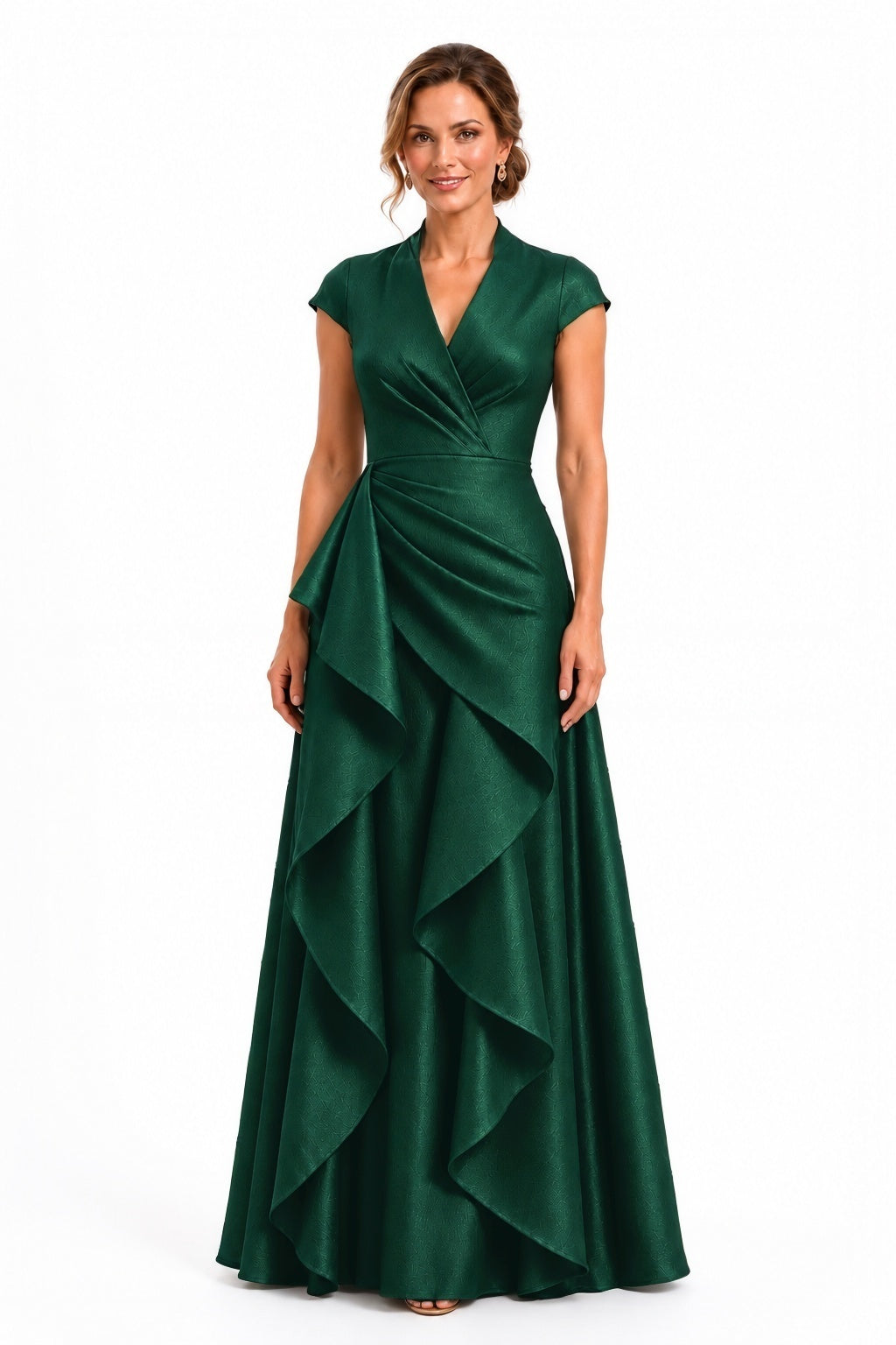 A-Line Floor Length Polyester Mother of the Bride Dress CM0516
