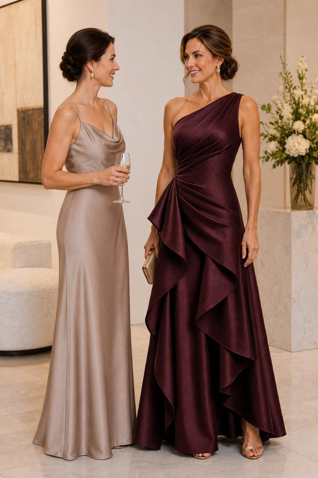 A-Line Floor Length Polyester Mother of the Bride Dress CM0518