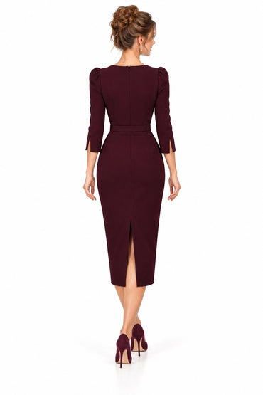 Sheath-Column Tea Length Elastic Cloth Mother of the Bride Dress CM0523