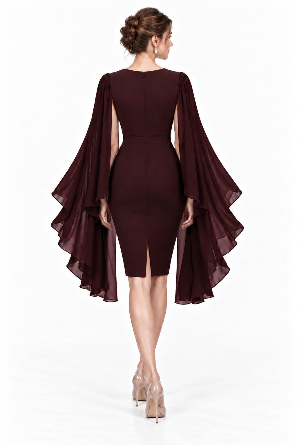 Sheath-Column Knee Length Elastic Cloth Mother of the Bride Dress CM0524