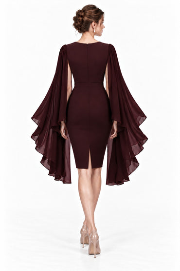 Sheath-Column Knee Length Elastic Cloth Mother of the Bride Dress CM0524