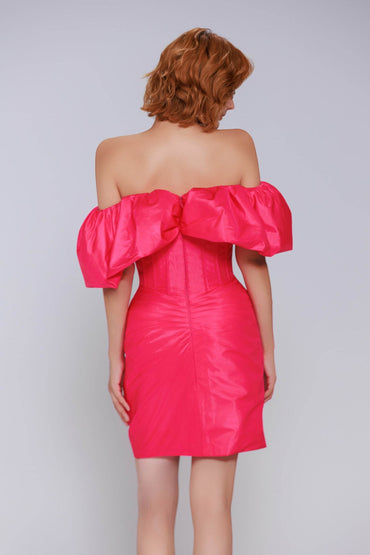 Sheath-Column Mini Taffeta Homecoming Dress CS0948 - COCOMELODY