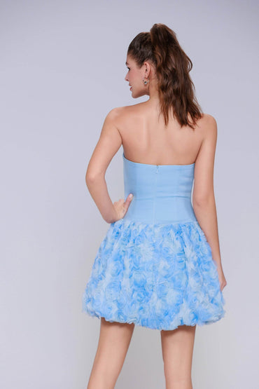 A-Line Mini Elastic Cloth Homecoming Dress CS0971 - COCOMELODY