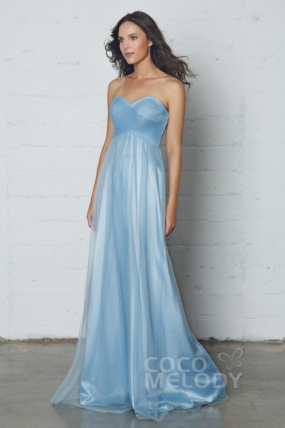 Sheath-Column Floor Length Tulle Dress COZF17016