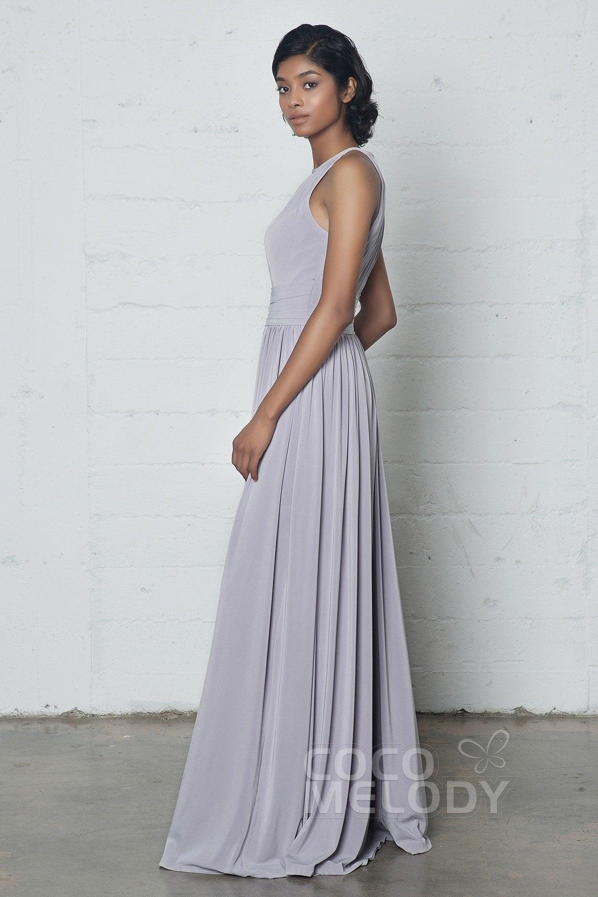 Sheath-Column Floor Length Knitted Fabric Dress COZF17019 - COCOMELODY