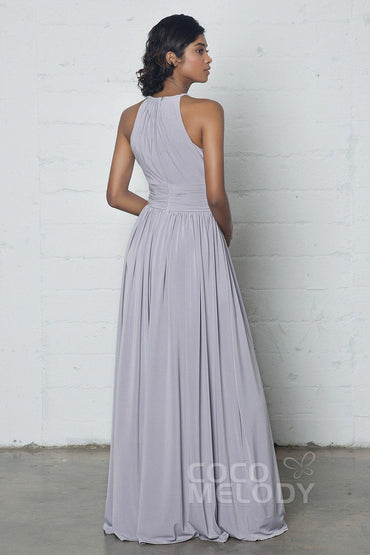 Sheath-Column Floor Length Knitted Fabric Dress COZF17019 - COCOMELODY
