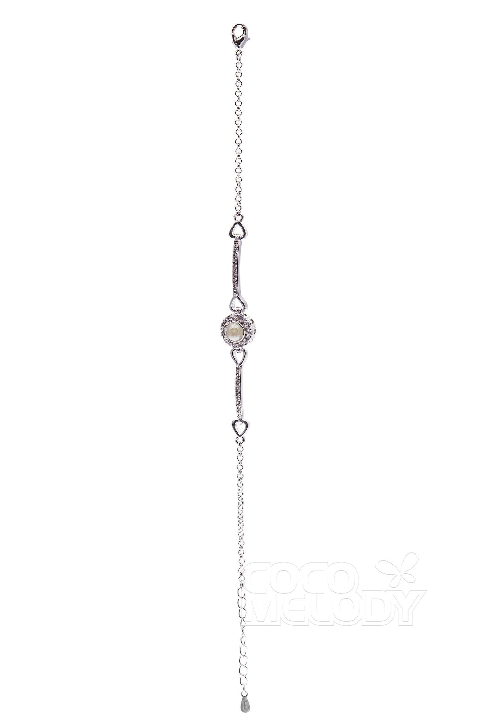 Alloy Wedding Bracelets with Zircon CQ0035 - COCOMELODY