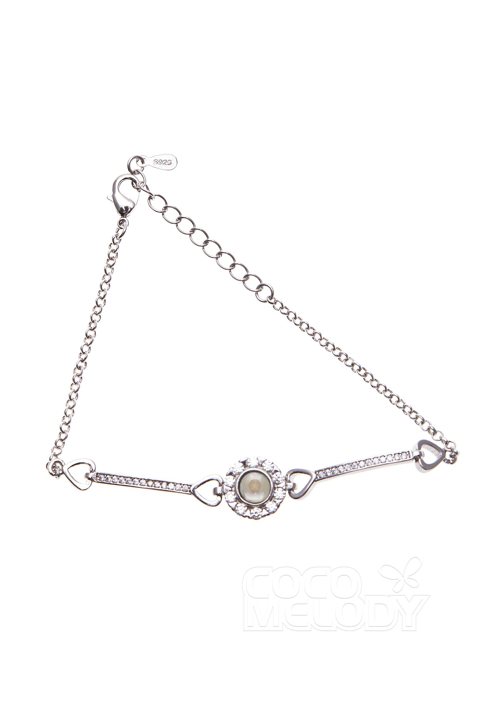 Alloy Wedding Bracelets with Zircon CQ0035 - COCOMELODY