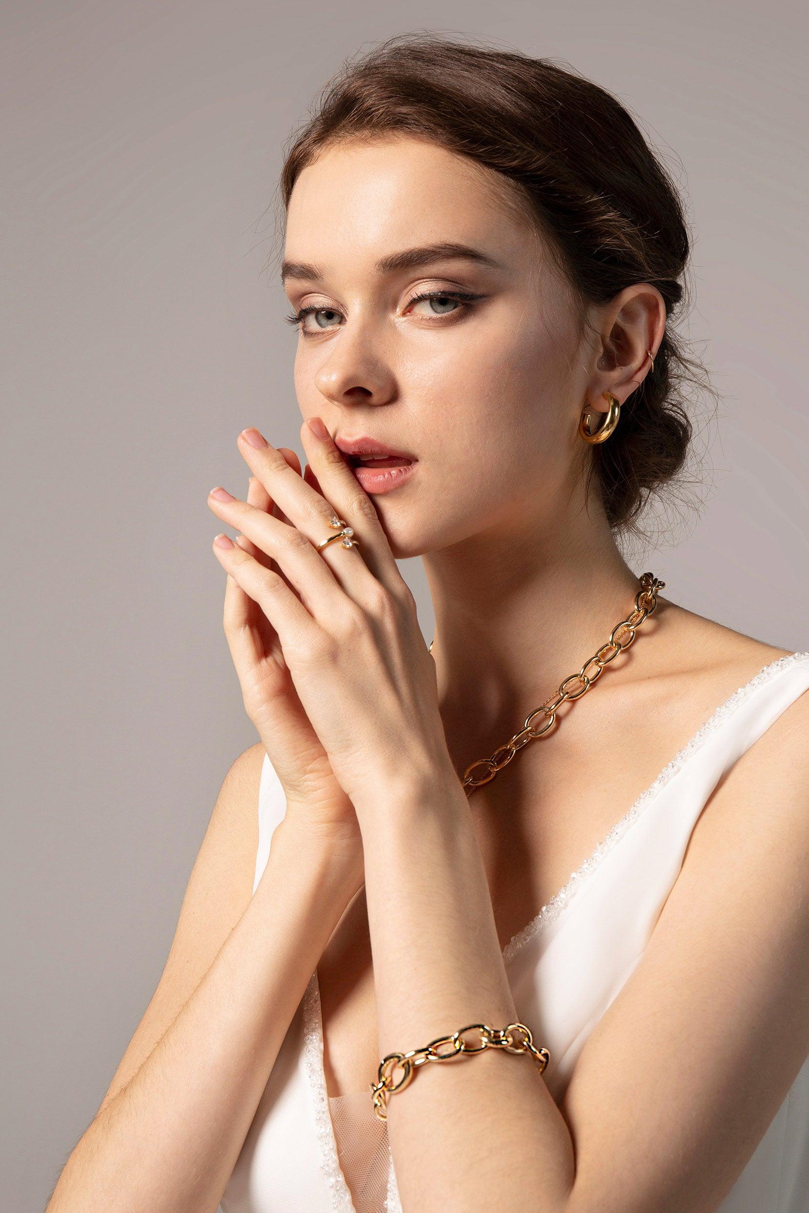 Yellow Gold Plated Bracelets CQ0046 - COCOMELODY