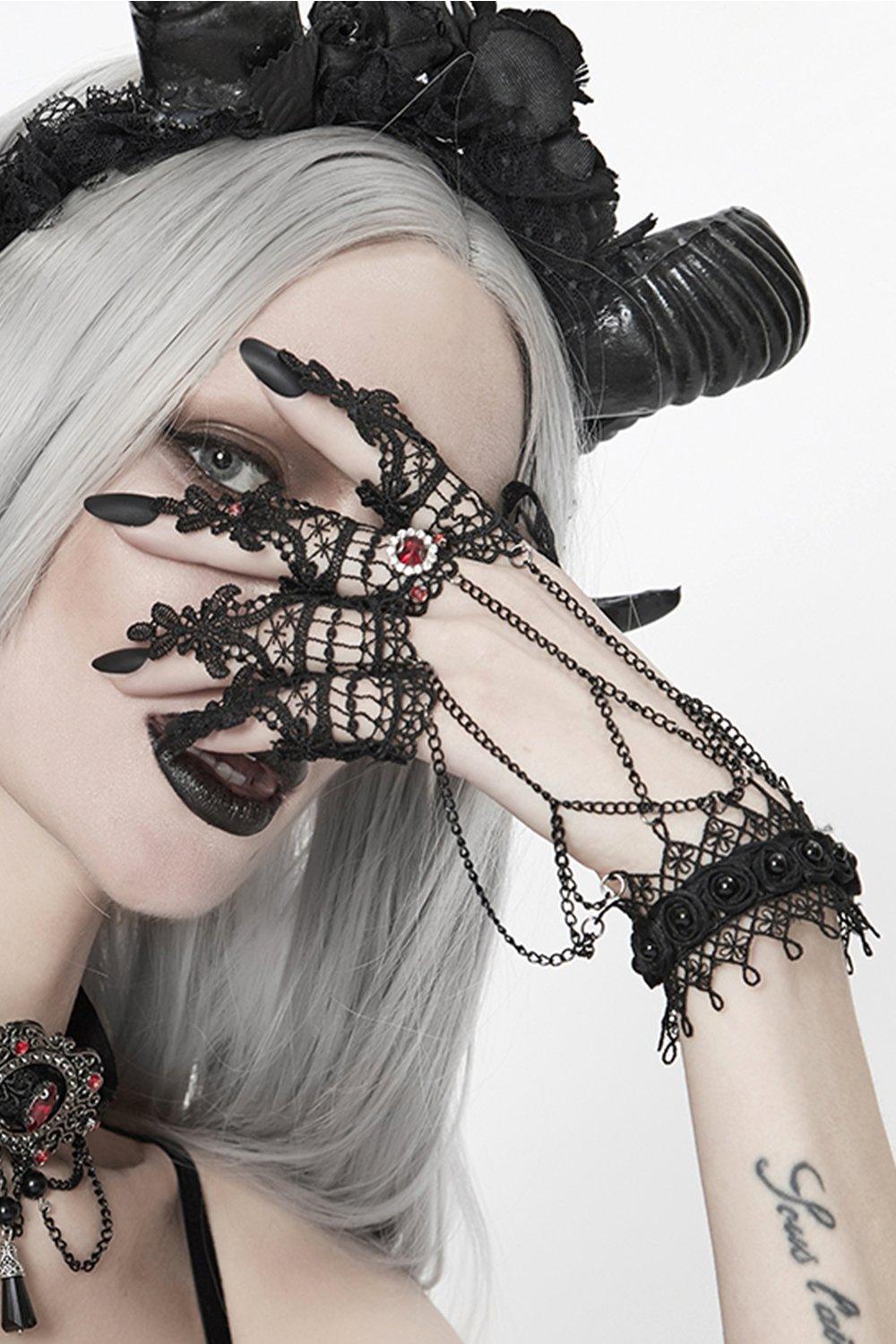 Alloy Lace Bracelets with Rhinestone CQ0067 - COCOMELODY