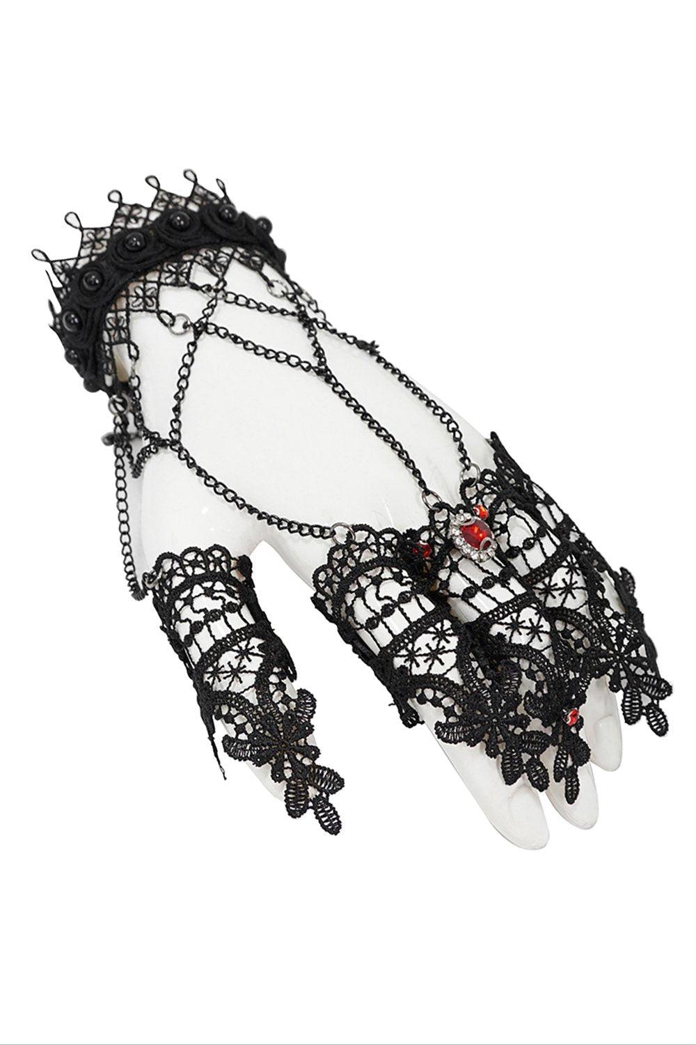 Alloy Lace Bracelets with Rhinestone CQ0067 - COCOMELODY