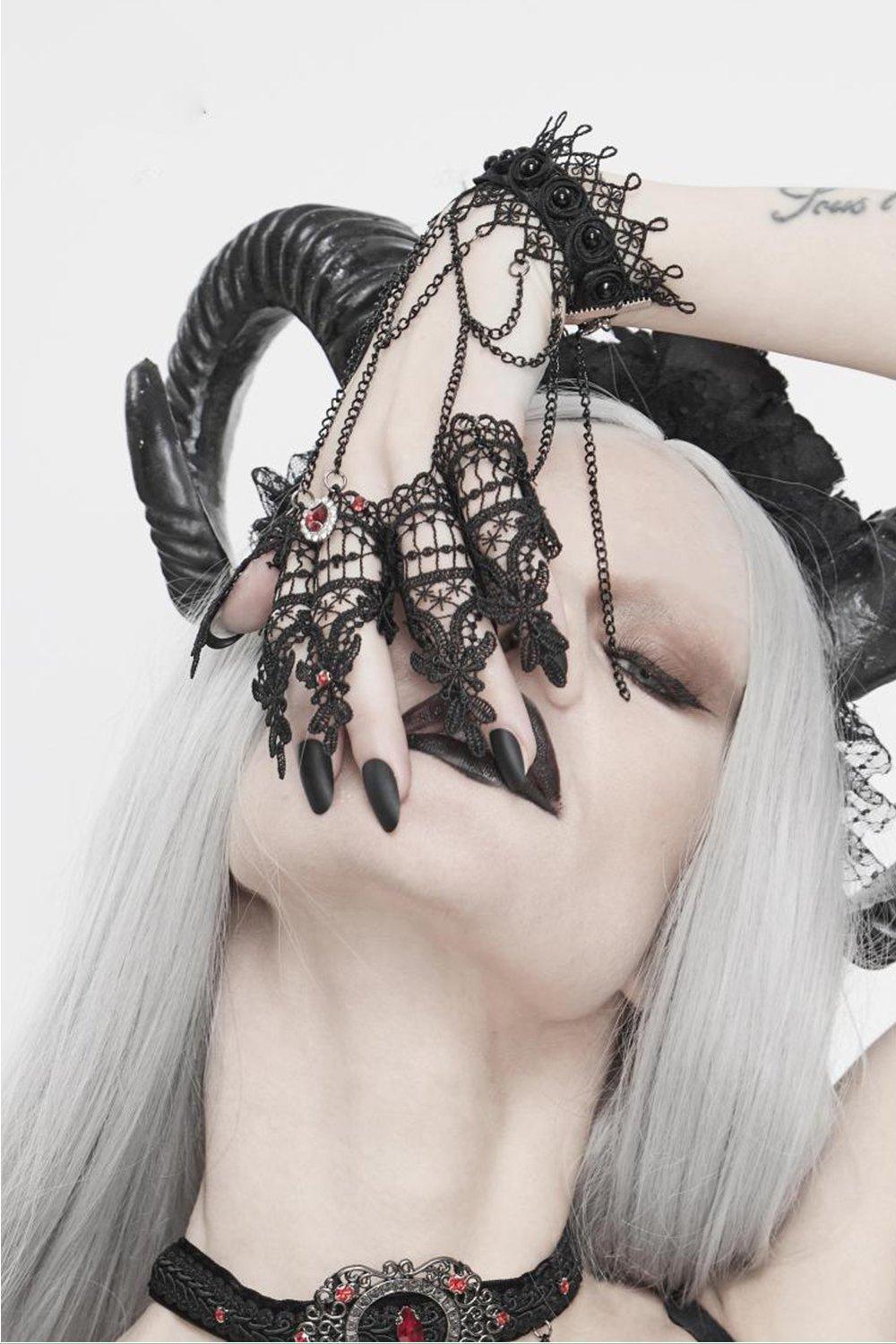 Alloy Lace Bracelets with Rhinestone CQ0067 - COCOMELODY